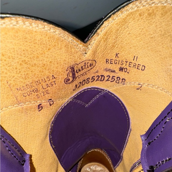 Women’s Justin Purple Roper Boots - Picture 8 of 9